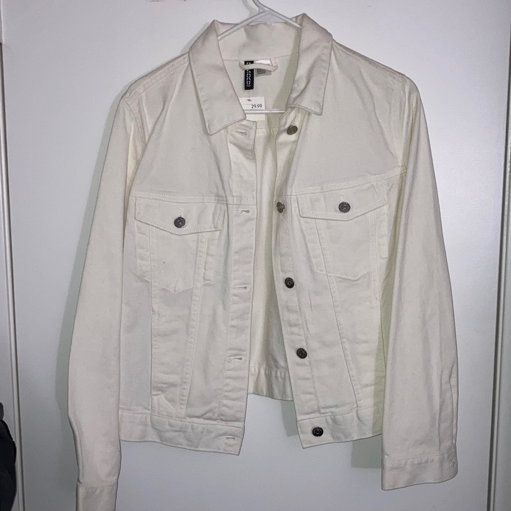 Brand new white jean jacket
